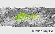 Physical Panoramic Map of Xinchang, desaturated
