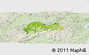 Physical Panoramic Map of Xinchang, lighten