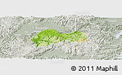 Physical Panoramic Map of Xinchang, lighten, semi-desaturated