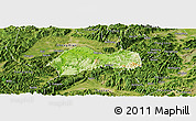 Physical Panoramic Map of Xinchang, satellite outside