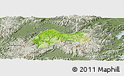 Physical Panoramic Map of Xinchang, semi-desaturated
