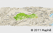 Physical Panoramic Map of Xinchang, shaded relief outside