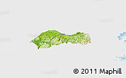 Physical Panoramic Map of Xinchang, single color outside