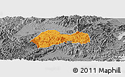 Political Panoramic Map of Xinchang, desaturated