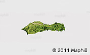 Satellite Panoramic Map of Xinchang, cropped outside