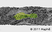 Satellite Panoramic Map of Xinchang, desaturated