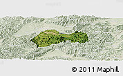 Satellite Panoramic Map of Xinchang, lighten
