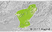 Physical 3D Map of Yiwu, lighten, desaturated
