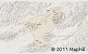 Shaded Relief 3D Map of Yiwu, lighten