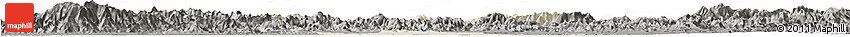 Shaded Relief Horizon Map of Yiwu, darken, semi-desaturated