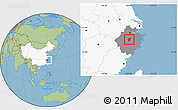 Savanna Style Location Map of Yiwu, highlighted country, highlighted parent region