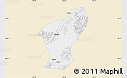 Classic Style Map of Yiwu, single color outside