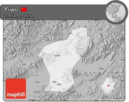 Gray Map of Yiwu