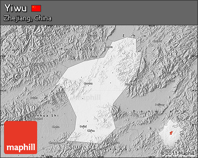 Gray Map of Yiwu