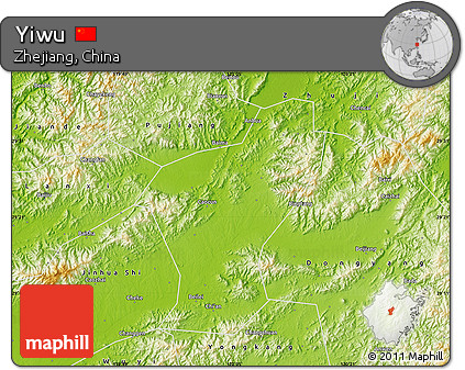 Physical Map of Yiwu