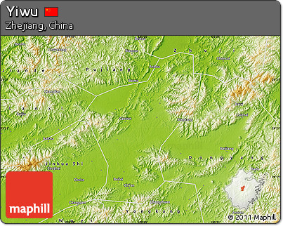 Physical Map of Yiwu