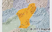 Political Map of Yiwu, lighten, semi-desaturated