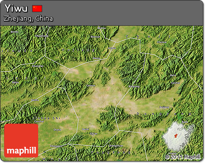 Satellite Map of Yiwu