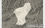 Shaded Relief Map of Yiwu, darken