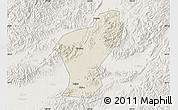 Shaded Relief Map of Yiwu, lighten