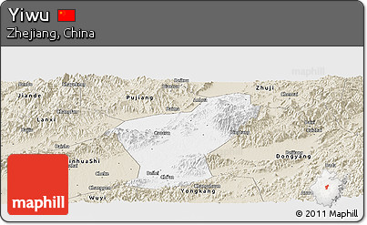 Classic Style Panoramic Map of Yiwu