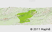 Physical Panoramic Map of Yiwu, lighten