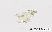 Shaded Relief Panoramic Map of Yiwu, cropped outside