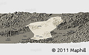 Shaded Relief Panoramic Map of Yiwu, darken