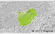 Physical 3D Map of Yongkang, lighten, desaturated