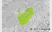 Physical Map of Yongkang, lighten, desaturated