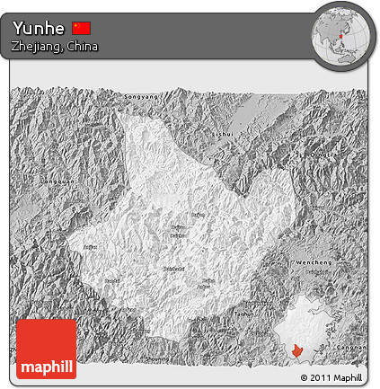 Gray 3D Map of Yunhe
