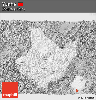 Gray 3D Map of Yunhe