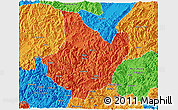 Political 3D Map of Yunhe