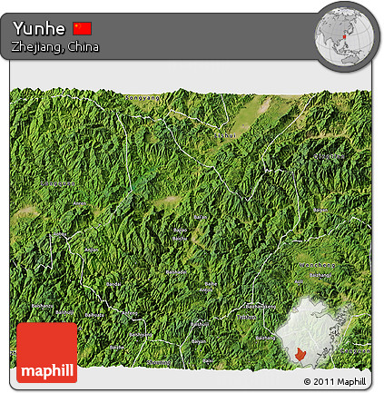 Satellite 3D Map of Yunhe