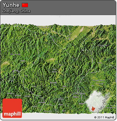 Satellite 3D Map of Yunhe