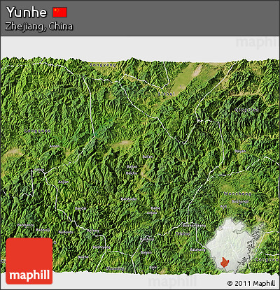 Satellite 3D Map of Yunhe
