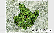 Satellite 3D Map of Yunhe, lighten