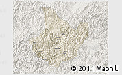 Shaded Relief 3D Map of Yunhe, lighten