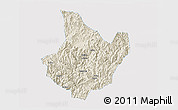 Shaded Relief 3D Map of Yunhe, single color outside