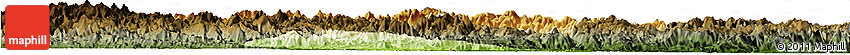 Physical Horizon Map of Yunhe, darken
