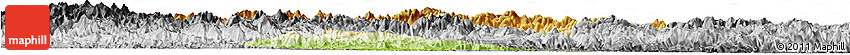 Physical Horizon Map of Yunhe, desaturated