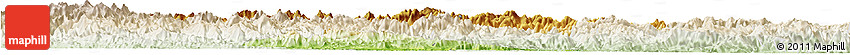 Physical Horizon Map of Yunhe, lighten