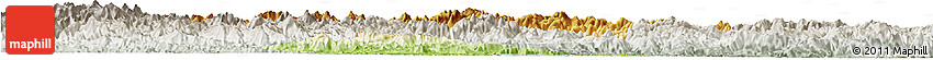 Physical Horizon Map of Yunhe, lighten, semi-desaturated