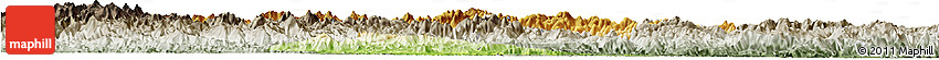 Physical Horizon Map of Yunhe, semi-desaturated
