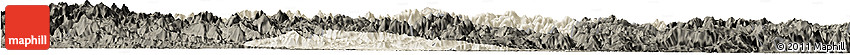 Shaded Relief Horizon Map of Yunhe, darken
