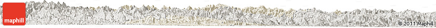 Shaded Relief Horizon Map of Yunhe, semi-desaturated Shaded Relief Horizon Map of Yunhe, semi-desaturated
