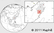 Blank Location Map of Yunhe, highlighted parent region