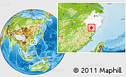 Physical Location Map of Yunhe, highlighted parent region