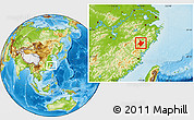 Physical Location Map of Yunhe