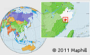 Political Location Map of Yunhe, highlighted parent region